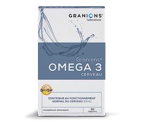 Omega 3 GRANIONS Cerveau - DHA EPA Huile De Poisson EPAX - 30 Capsules