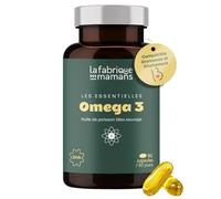 Omega 3 Grossesse & Allaitement - Huile de Poisson Purifiée EPAX - Haute Dose DHA pour Développement Cerveau et Yeux Bébé - 90 Capsules (1 mois) - La Fabrique des Mamans
