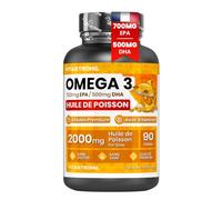 Omega 3 Haute Dose 2000mg, EPA 700mg DHA 500mg Vitamine E, Vitastrong