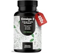 Oméga 3 hautement dosé - 400 gélules - 2000 mg d'huile de poisson par jour