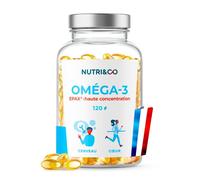 Omega 3 Huile De Poissons Sauvages 2000mg-Haute Concentration Epa Dha Et Vitamine E-Issus De PÃªche Durable - 120 GÃ©lules-Nutri&co