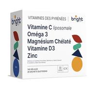 Omega 3 TG, Magnésium, Zinc, Vitamine D3, Vitamine C Liposomale - SmartAbsorb™| pour l’immunité, l’énergie et la santé osseuse| 28 sachets quotidiens