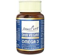 Oméga 3 Vegan DHA 500 mg, Essence Pure, 30 Gélules | Issue d’Huile de Microalgues Schizochytrium, Haute Pureté, Cerveau, Vision, Cœur et Bien-être Cardiovasculaire