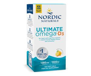 Oméga-D3 Ultime, 1280mg Citron - 120 capsules molles