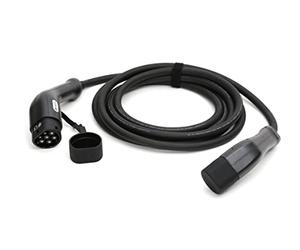 Omega Platinet EV 45826 Câble de Charge, Type 2, 22 KW, 5 m, Noir