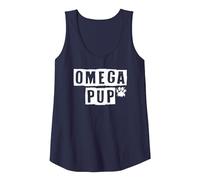 Omega Pup Graphic Tee Popular Puppy Play Débardeur, Femme, Bleu Marine, XL