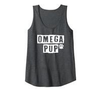 Omega Pup Graphic Tee Popular Puppy Play Débardeur, Femme, Chiné Foncé, S