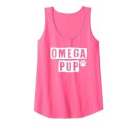 Omega Pup Graphic Tee Popular Puppy Play Débardeur, Femme, Rose Fluo, M