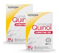 OMÉGA QUINOL Lot de 2X32 Capsules | À Base d'Ubiquinol, la Forme Activée Du Coenzyme Q10 | Améliore votre Équilibre Énergétique | Laboratoire SYNERGIA