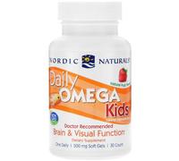 Nordic Naturals Daily Omega Kids Natural Fruit - 30 gélules molles