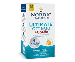 Oméga Ultime + CoQ10, 1280mg Citron - 60 capsules molles