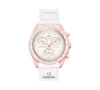 Omega x Swatch Moon Swatch Mission to Venus Speedmaster Rose - Nouveau, SO33P100, Blanc/rose, Professionnel, durable, mission, diamant, montre