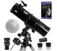 Omegon – Pack télescope 150/750 EQ4 – Newton Ø150mm – Zoom/visée polaire/oculaires/Barlow