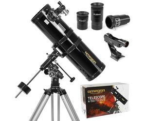 Omegon Télescope N 150/750 EQ-3 | pour Les débutants en Observation du Ciel Profond | Nombreux Accessoires | Facile à Utiliser | Grande Optique Miroir | Télescope astronomique