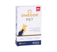 Omegor Pet - Complément Oméga-3 pour Chiens et Chats avec EPA et DHA à partir d'Huile de Poisson Purifiée de Très Haute Qualité - pour la santé du Pelage et des articulations de Votre Animal.