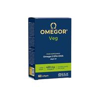 Omegor Veg - Olgal Huile Omega 3 Vegan | Le seul certificat IFOS | 250 mg de DHA et 125 mg d'EPA pour la capsule | 60 gélules, approvisionnement en 2 mois | 100% végétalien