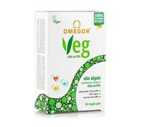 U.G.A. Nutraceutical Omegor Veg – Huile d'algues Omega‑3 vegan 250 mg DHA/125 mg EPA – 60 gélules