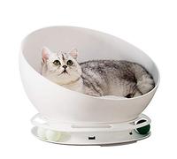 OMEM Lit pour chat avec coussin et carrousel à jouets, capsule spatiale et nid de couchage pour petits animaux de compagnie
