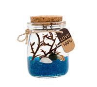 OMEM Marimo Boule en verre pour décoration de bureau, maison, cadeaux de fête (bleu)