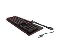 HP OMEN 1100 - Clavier Mécanique Gaming AZERTY Noir (Filaire - USB, Anti-Ghosting, Switch Cherry MX Blue, Rétroéclairage LED Rouge) Switch Cherry MX Blue - 50 millions de clics 1MY13AA#ABU