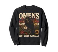 Omens Just Vibes Actually Raven Flowers Sweatshirt