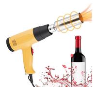 OmePS Pistolet thermorétractable portatif 1600W Pistolet à air Chaud Machine de scellage de Capsules de vin thermorétractable en PVC, Machine d'emballage de Bouteilles de vin de 50 mm