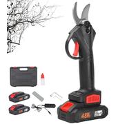 OmePS Sécateur électrique avec 2 Batteries de Grande capacité, sécateur à Batterie sans Fil 48 V pour Tailler Les Arbres sans Effort, Coupe des Branches jusqu'à 50 mm de diamètre, Portables
