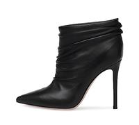 Omeslike Bottes à Talon Aiguilles Classiques pour Femmes, Couleur Nude, Bouts Pointus, à Enfiler - Chaussures polyvalentes pour Mariage, soirée, Rendez-Vous ou Bureau,Noir,36 EU