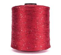OMEVU 520 g Écheveau de Fil à Paillettes en Soie glacée Brillante pour Bricolage, Crochet à la Main, Tricot, Perles, Couture