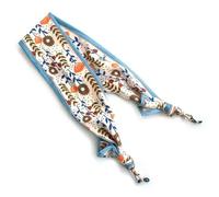 OMEVU Bohème foulard en soie lunettes chaîne masque corde suspendue pour femmes rétro imprimé ruban lunettes de soleil lanière accessoires lunettes