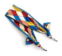 OMEVU Bohème foulard en soie lunettes chaîne masque corde suspendue pour femmes rétro imprimé ruban lunettes de soleil lanière accessoires lunettes