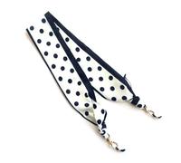 OMEVU Bohème foulard en soie lunettes chaîne masque corde suspendue pour femmes rétro imprimé ruban lunettes de soleil lanière accessoires lunettes