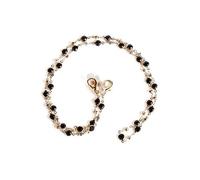 OMEVU Chaîne de lunettes en cristal bohème pour femmes, masque perlé en forme de cœur, corde suspendue, accessoires de lunettes, chaîne de masque, chaîne de lunettes de soleil