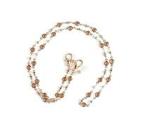 OMEVU Chaîne de lunettes en cristal bohème pour femmes, masque perlé en forme de cœur, corde suspendue, accessoires de lunettes, chaîne de masque, chaîne de lunettes de soleil