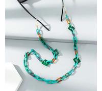 OMEVU Coloré Mixte Acrylique Suspendus Cou Lunettes Corde Lunettes chaîne géométrique Anti-Perte Lunettes de Soleil chaînes Support