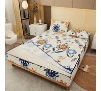 OMEVU Housse de Matelas imperméable imprimée avec Fermeture éclair, Drap-Housse de lit Tout Compris à 6 côtés, protège-Matelas Amovible et Respirant