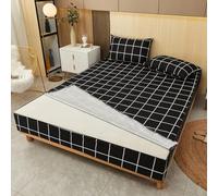 OMEVU Housse de Matelas imperméable imprimée avec Fermeture éclair, Drap-Housse de lit Tout Compris à 6 côtés, protège-Matelas Amovible et Respirant