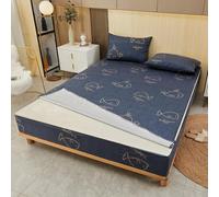 OMEVU Housse de Matelas imperméable imprimée avec Fermeture éclair, Drap-Housse de lit Tout Compris à 6 côtés, protège-Matelas Amovible et Respirant