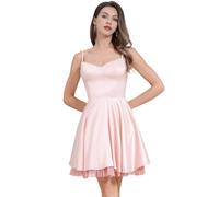 OMEWEE Robe Femme Corset avec Imprimé Floral Robe Spaghetti Bretelles Volants Boho Mini Fluide Robe Fente Bustier pour Femme A Ligne Robe de Plage Vacances Robe d'Eté, Rose, L