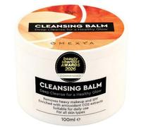 OMEXYA Baume nettoyant 100 ml - Baume nettoyant visage à l'huile d'amande, grenade et 3 extraits de plantes de CO2, baume démaquillant pour double nettoyage