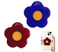 OMFJAT Lot de 2 Anneaux de Support Rotation en Acrylique en Forme de Fleur, Support de Téléphone Portable Pliable avec Ventouse Rétractable pour Visionnage Horizontal/Vertical