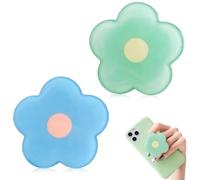 OMFJAT Lot de 2 Anneaux de Support Rotation en Acrylique en Forme de Fleur, Support de Téléphone Portable Pliable avec Ventouse Rétractable pour Visionnage Horizontal/Vertical