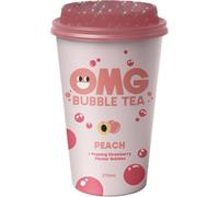 OMG Bubble Tea Peach + Popping Strawberry Flavour Bubbles 270 ml