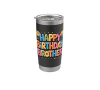 OMG C'est l'anniversaire de mon frère, joyeux à lui et à mon frère Gobelet isotherme en acier inoxydable double paroi