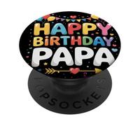 OMG C'est l'anniversaire de Mon père, Joyeux Anniversaire, Papa PopSockets PopGrip Adhésif