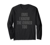 OMG I Know The Owner Too Bartending Serveur Manche Longue