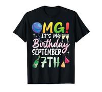 OMG It's My Birthday on September 7th Happy to Me Garçon Fille T-Shirt