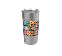 OMG It's My oncle's Birthday Happy to Him and Oncle Gobelet isotherme en acier inoxydable double paroi