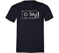 OMG O2 Periodic Table T-Shirt Funny Humor Science Nerd Geek College Tshirt Black Black XXL