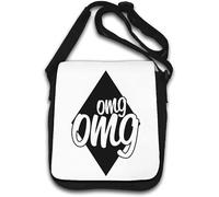 OMG OMG Sac à bandoulière avec logo diamant noir Blanc